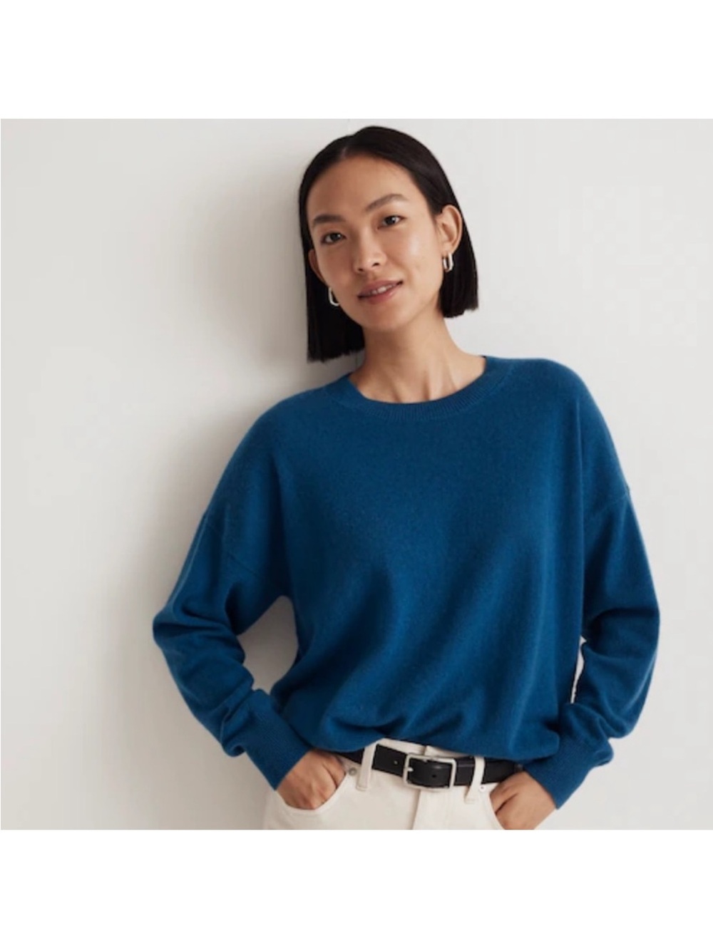 Madewell Re)sponsible Cashmere Oversized Crewneck Sweater size S